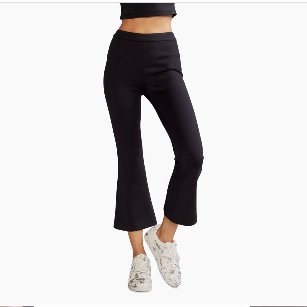 Cynthia Rowley Bonded Cropped Flare Pants